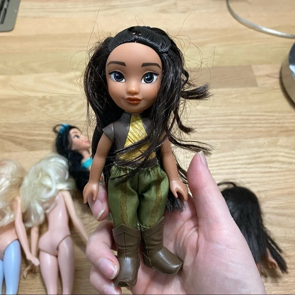Disney Doll Bundle Anna Elsa Raya Jasmine Kids Toy
